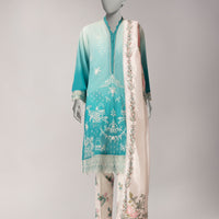 Lawn Green Unstitched Suit - J. Junaid Jamshed