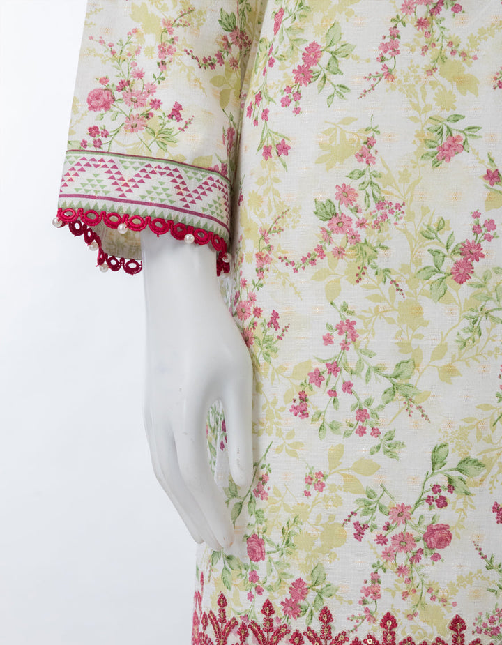Lawn Multicolor Unstitched Suit - J. Junaid Jamshed
