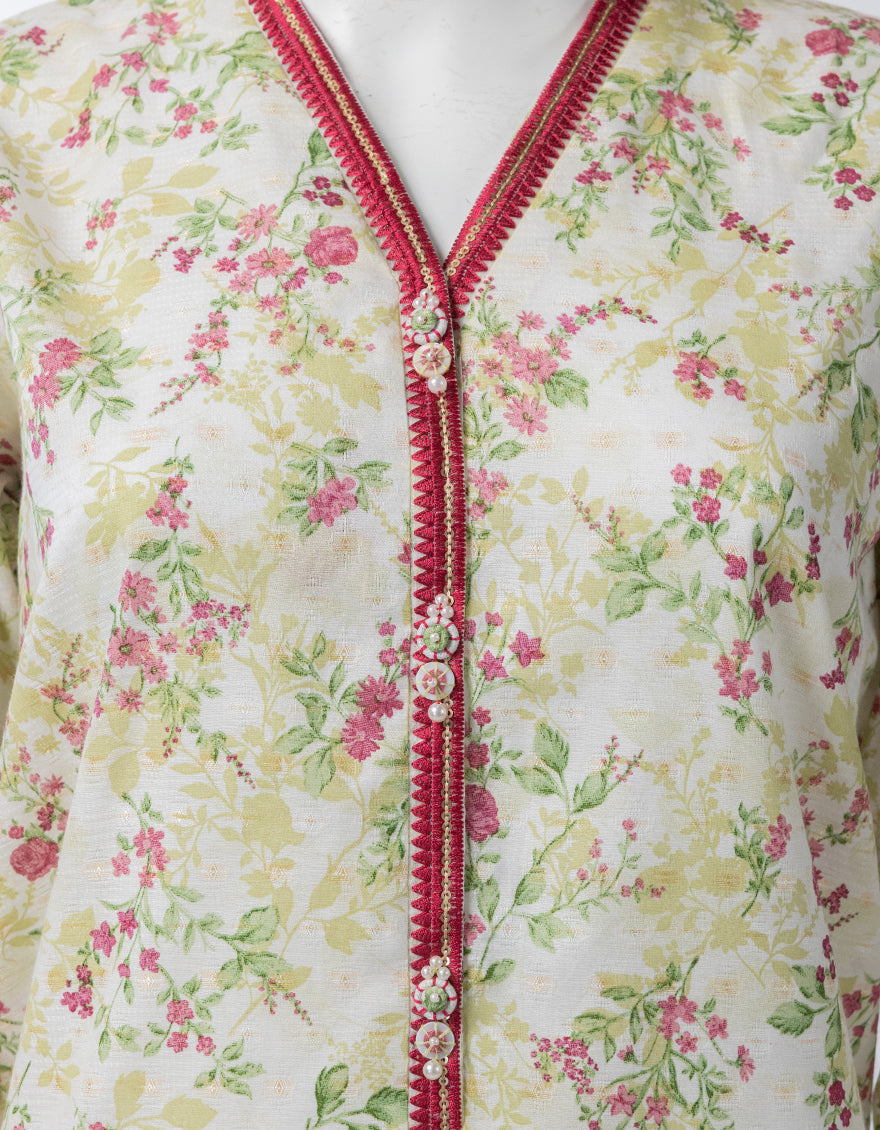 Lawn Multicolor Unstitched Suit - J. Junaid Jamshed