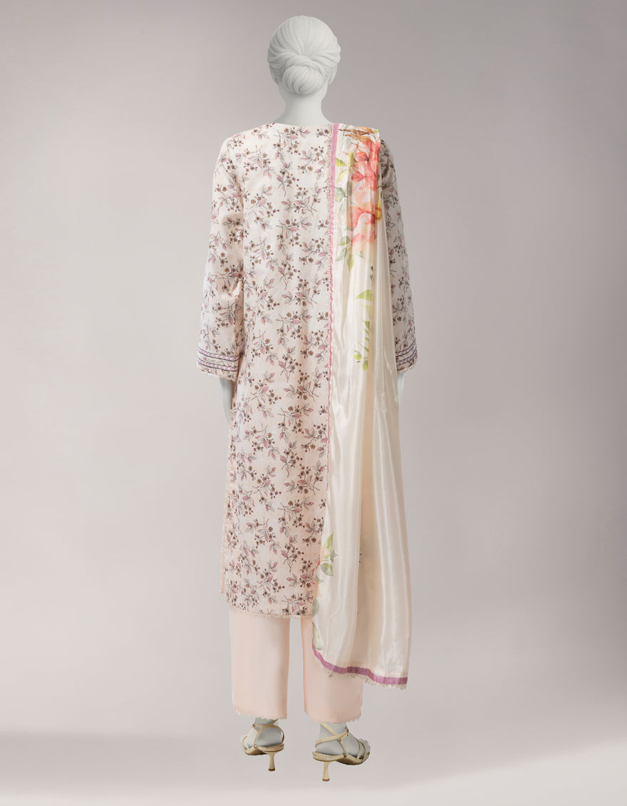 Lawn Multicolor Unstitched Suit - J. Junaid Jamshed