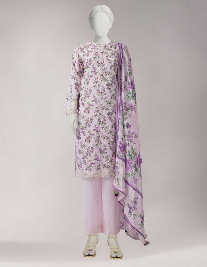Lawn Multicolor Unstitched Suit - J. Junaid Jamshed