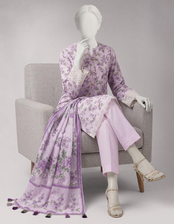 Lawn Multicolor Unstitched Suit - J. Junaid Jamshed