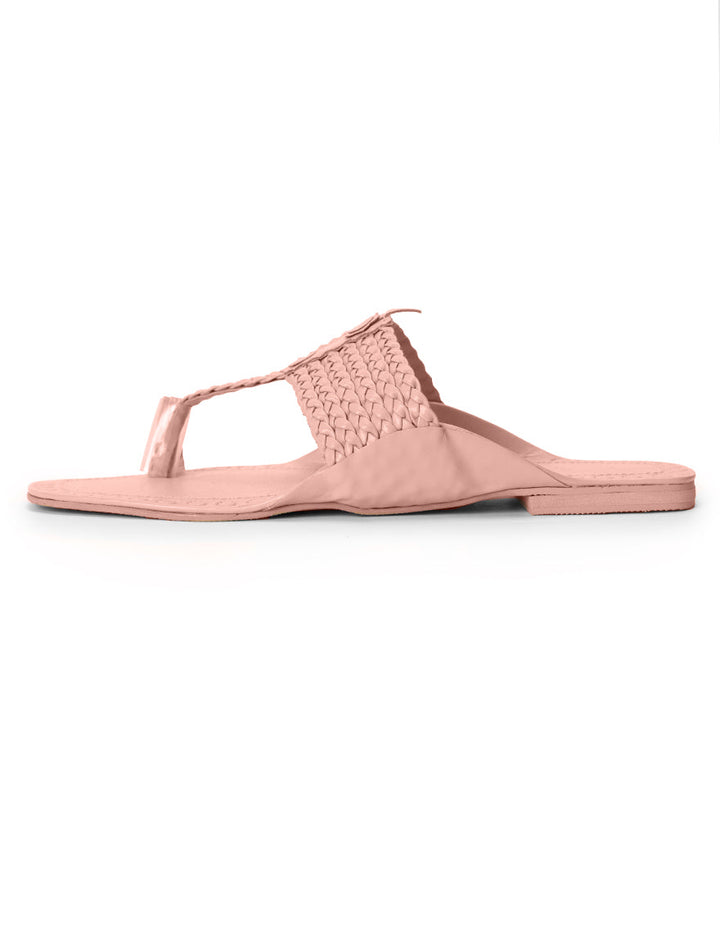 Rexine Pink Chappal - J. Junaid Jamshed