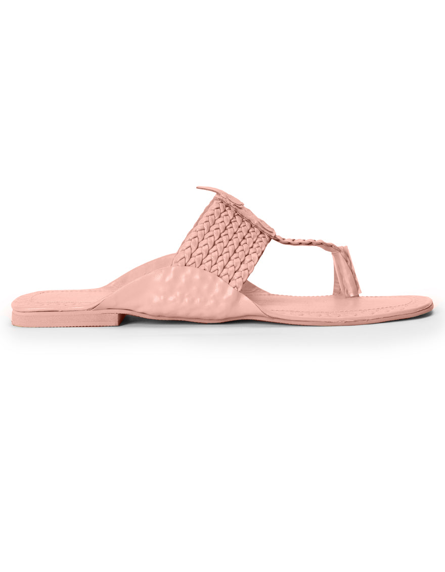 Rexine Pink Chappal - J. Junaid Jamshed