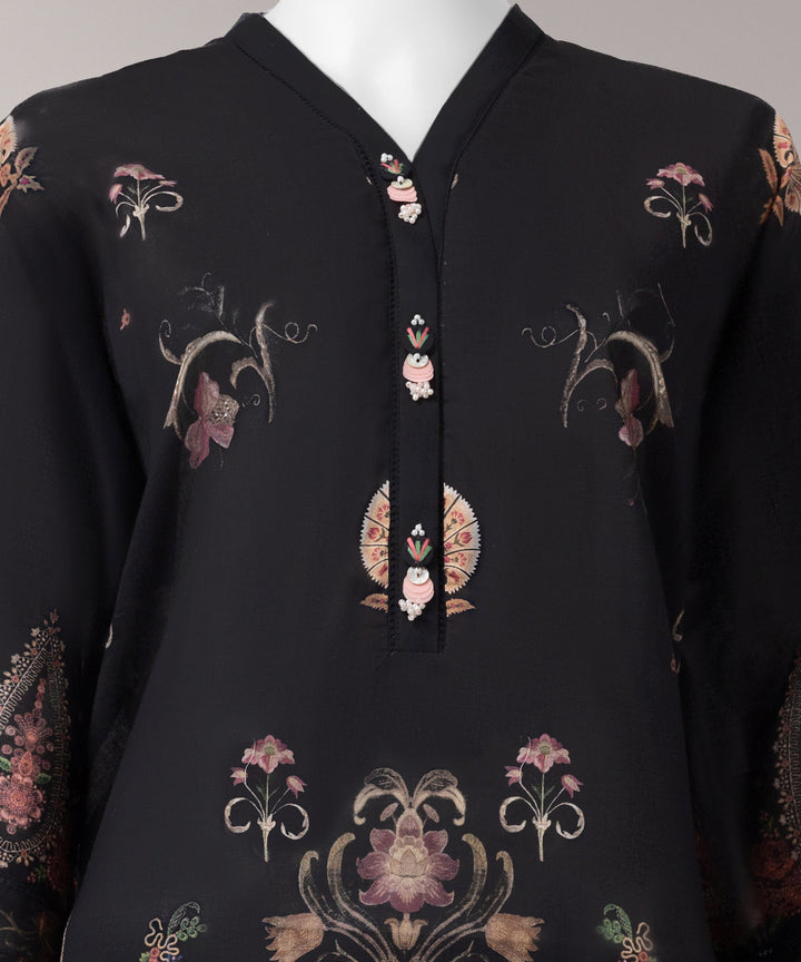 Liminal Black Unstitched Suit - J. Junaid Jamshed