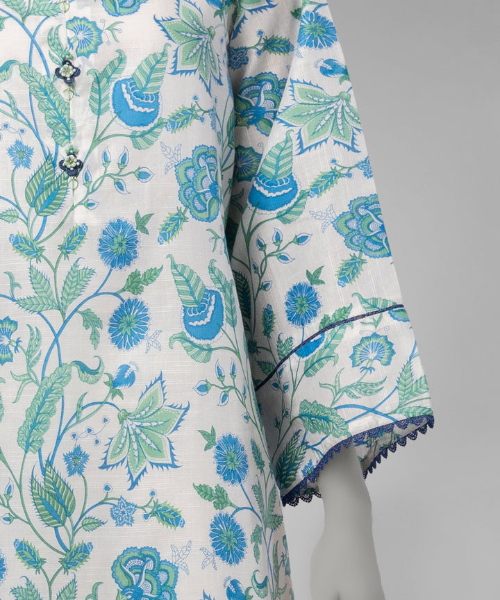 Slub Lawn Multicolor Unstitched Suit - J. Junaid Jamshed
