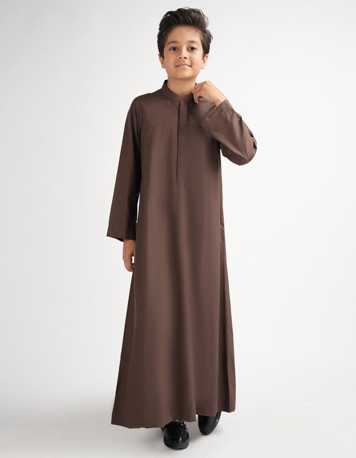 Blended Chocolate Brown Jubba - J. Junaid Jamshed