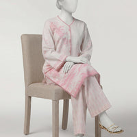 Lawn Light Pink Stitched Suit - J. Junaid Jamshed