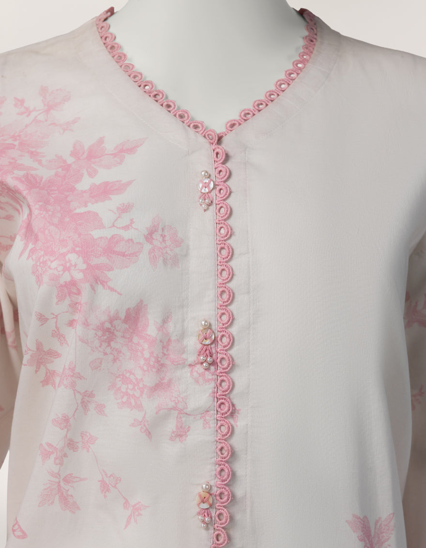 Lawn Light Pink Stitched Suit - J. Junaid Jamshed
