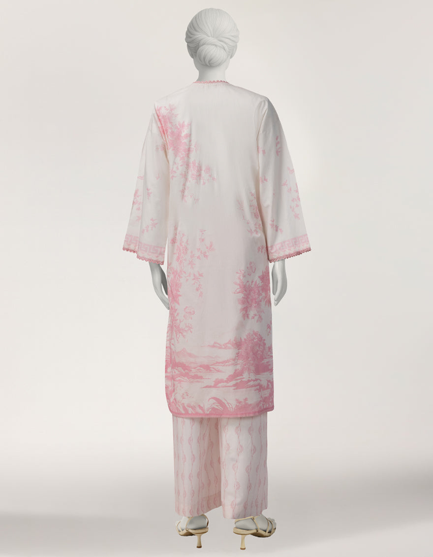 Lawn Light Pink Stitched Suit - J. Junaid Jamshed