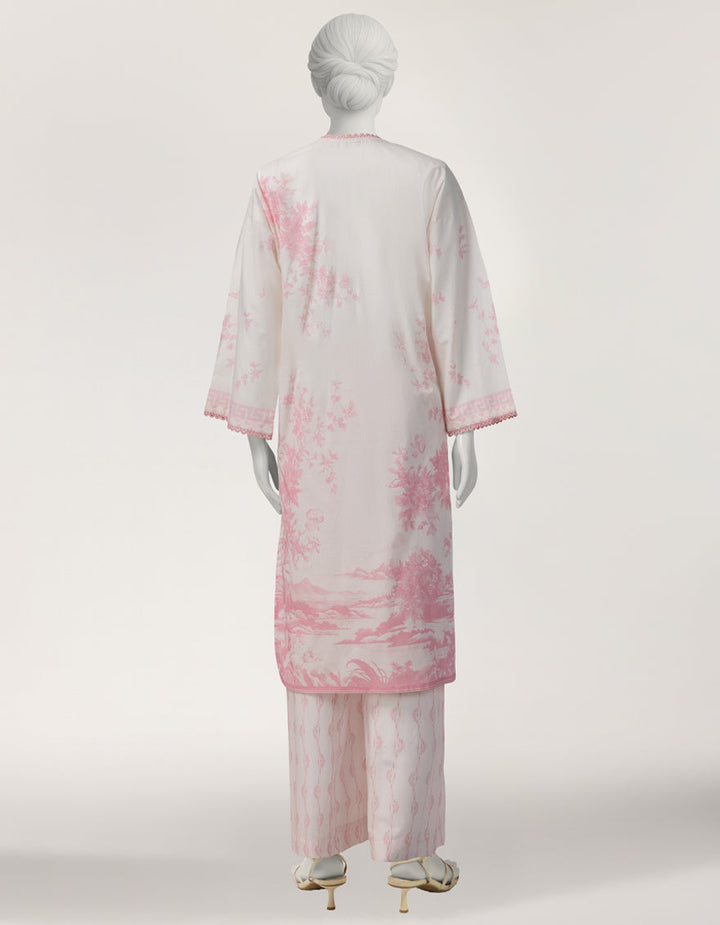 Lawn Light Pink Stitched Suit - J. Junaid Jamshed