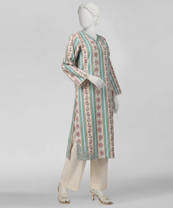 Lawn Multicolor Stitched Suit - J. Junaid Jamshed