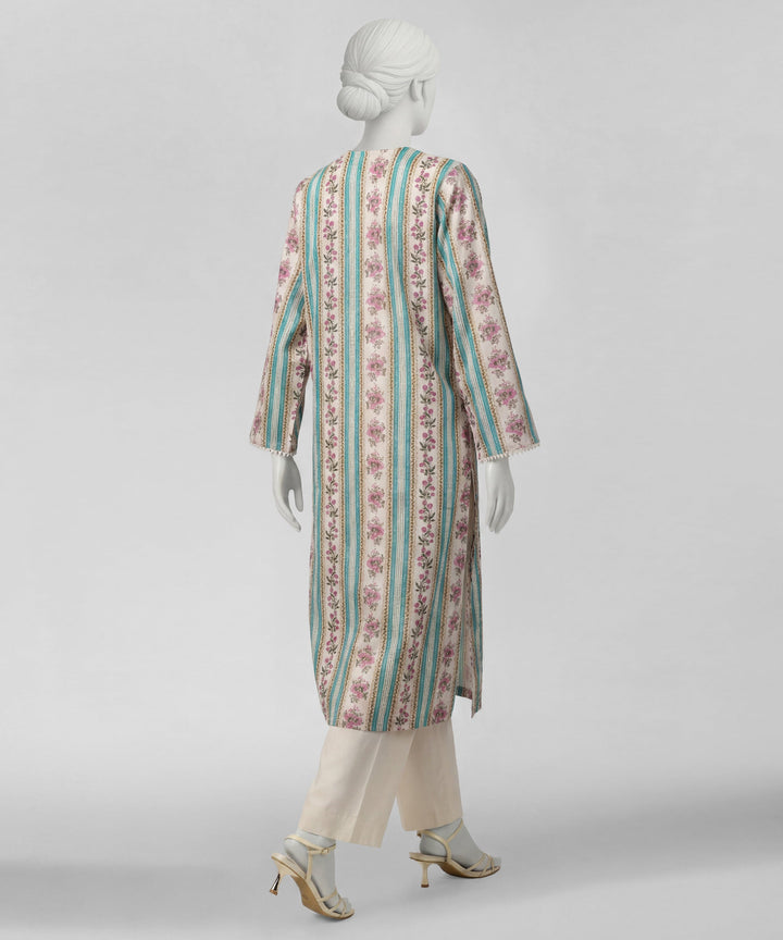 Lawn Multicolor Stitched Suit - J. Junaid Jamshed