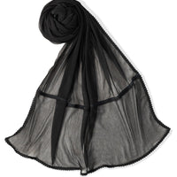 Chiffon Black Dupatta - J. Junaid Jamshed
