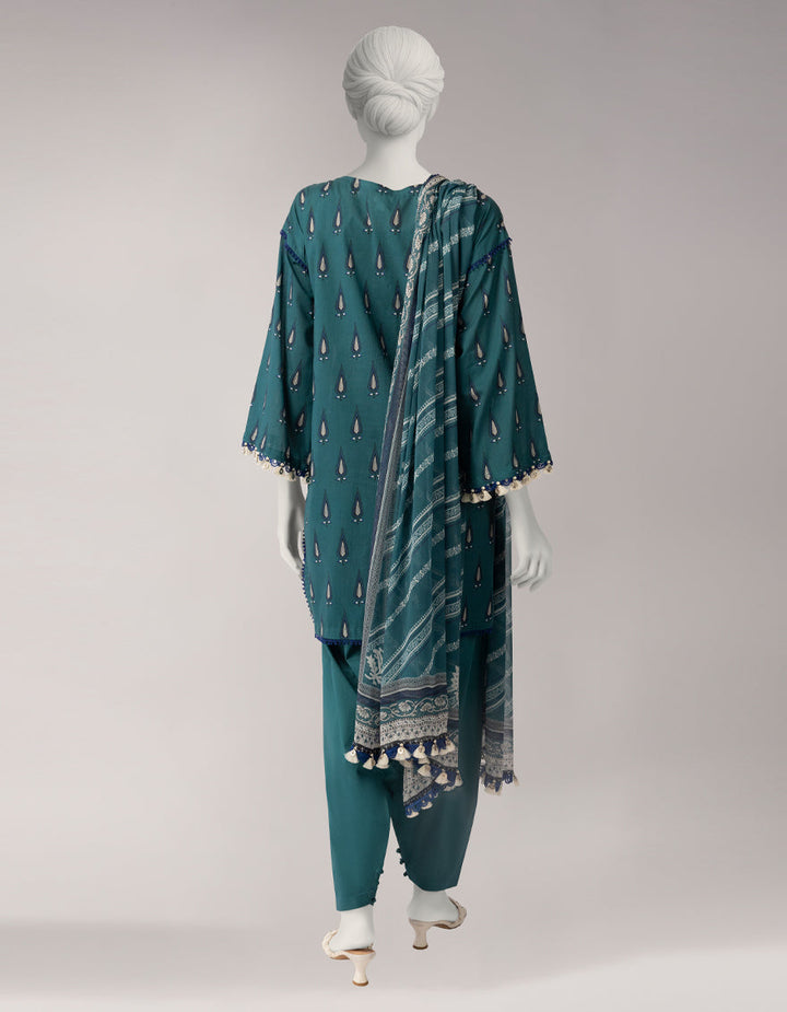 Lawn Multicolor Unstitched Suit - J. Junaid Jamshed