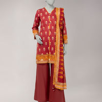 Lawn Multicolor Unstitched Suit - J. Junaid Jamshed