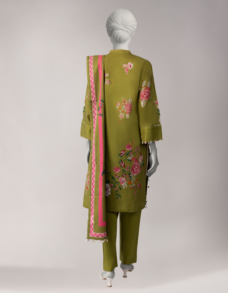 Lawn Multicolor Unstitched Suit - J. Junaid Jamshed