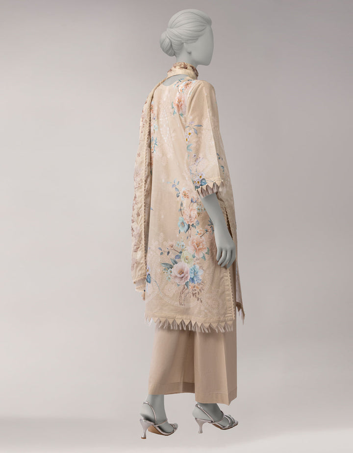 Lawn Multicolor Unstitched Suit - J. Junaid Jamshed