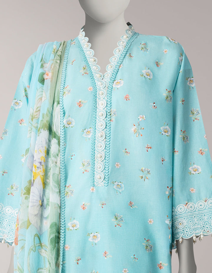 Lawn Multicolor Unstitched Suit - J. Junaid Jamshed