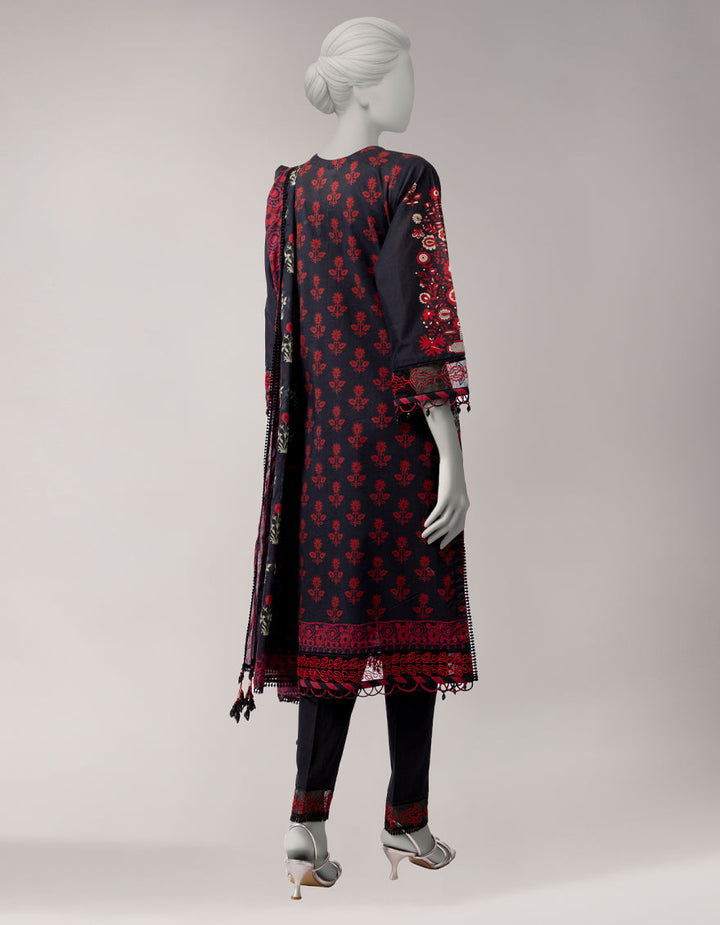 Lawn Multicolor Unstitched Suit - J. Junaid Jamshed