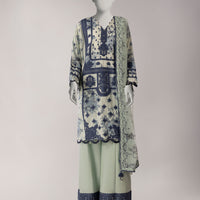 Lawn Multicolor Unstitched Suit - J. Junaid Jamshed