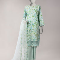 Doria Multicolor Unstitched Suit - J. Junaid Jamshed