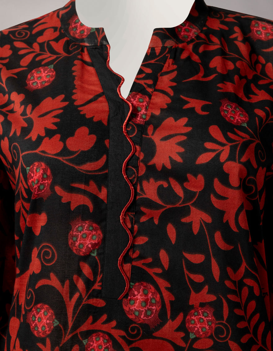 Lawn Multicolor Unstitched Suit - J. Junaid Jamshed