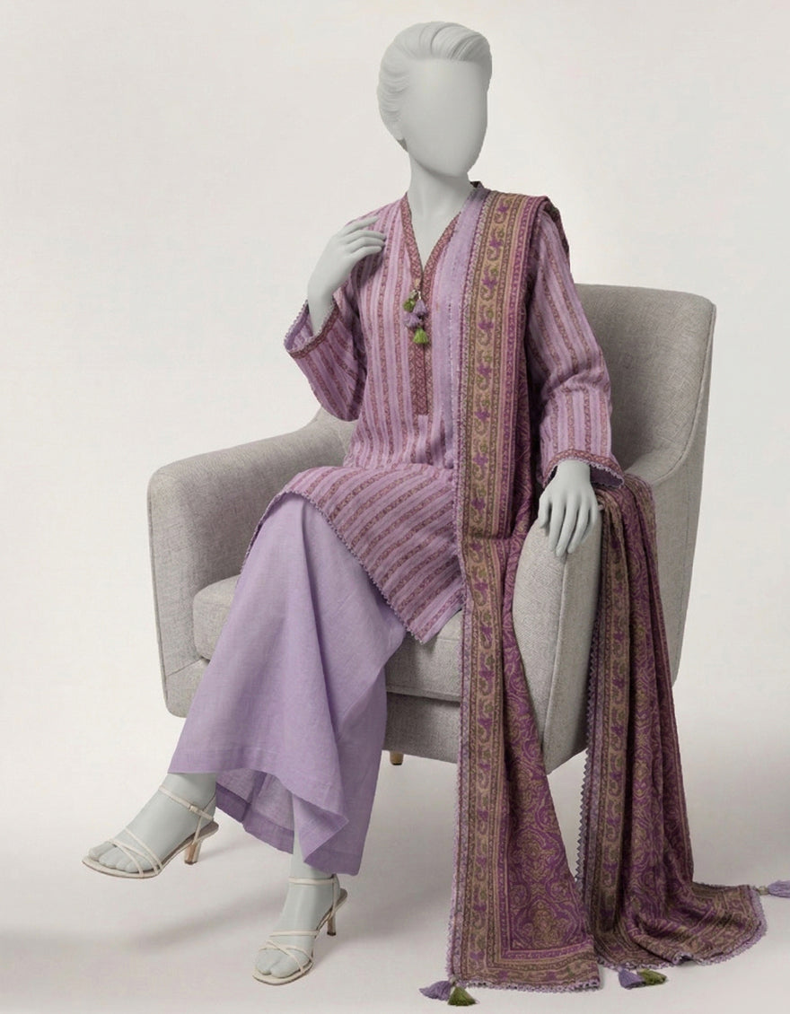 Lawn Multicolor Unstitched Suit - J. Junaid Jamshed