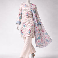 Lawn Multicolor Unstitched Suit - J. Junaid Jamshed