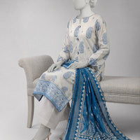 Lawn Multicolor Unstitched Suit - J. Junaid Jamshed
