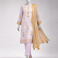 Lawn Multicolor Unstitched Suit - J. Junaid Jamshed