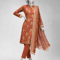 Lawn Multicolor Unstitched Suit - J. Junaid Jamshed