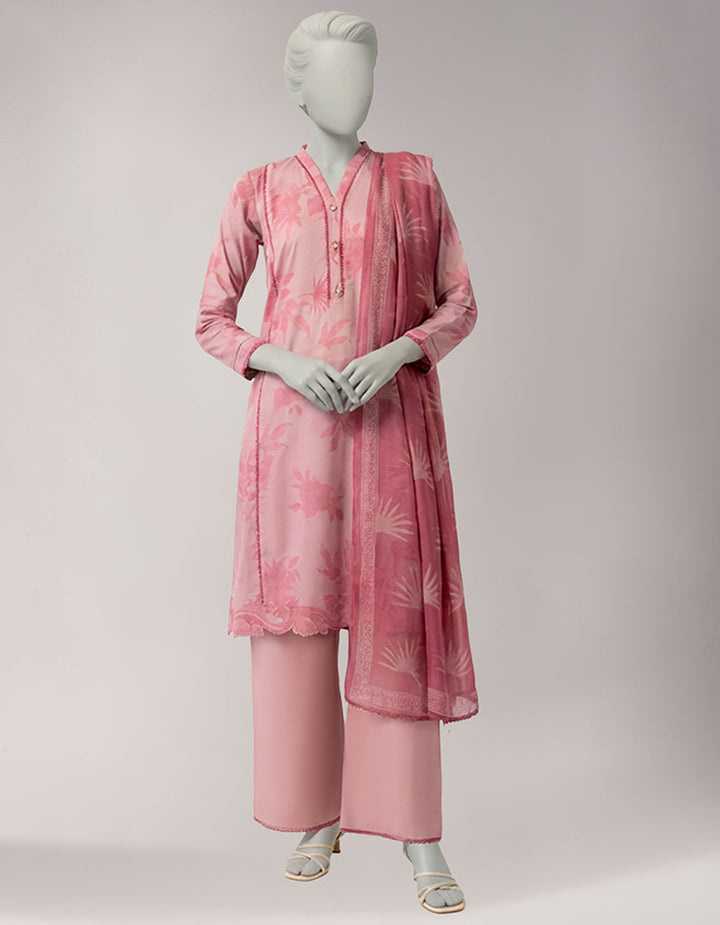 Lawn Multicolor Unstitched Suit - J. Junaid Jamshed