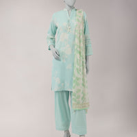 Lawn Multicolor Unstitched Suit - J. Junaid Jamshed