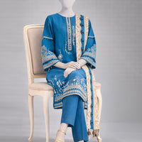 Lawn Multicolor Unstitched Suit - J. Junaid Jamshed