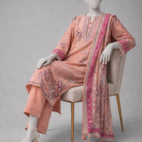 Lawn Multicolor Unstitched Suit - J. Junaid Jamshed