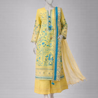 Lawn Multicolor Unstitched Suit - J. Junaid Jamshed