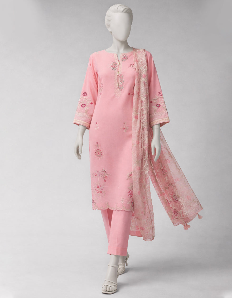 Lawn Multicolor Unstitched Suit - J. Junaid Jamshed
