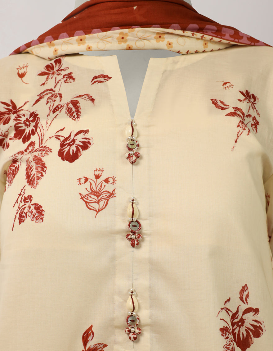 Lawn Multicolor Unstitched Suit - J. Junaid Jamshed