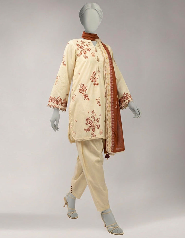 Lawn Multicolor Unstitched Suit - J. Junaid Jamshed