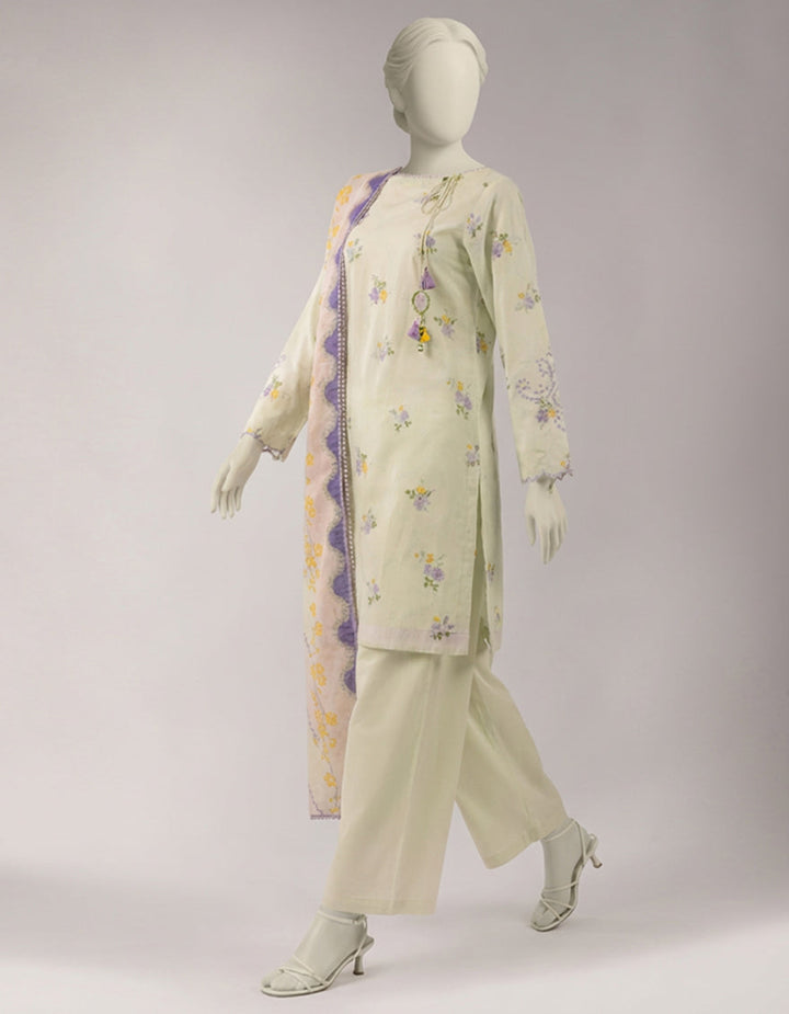 Lawn Multicolor Unstitched Suit - J. Junaid Jamshed