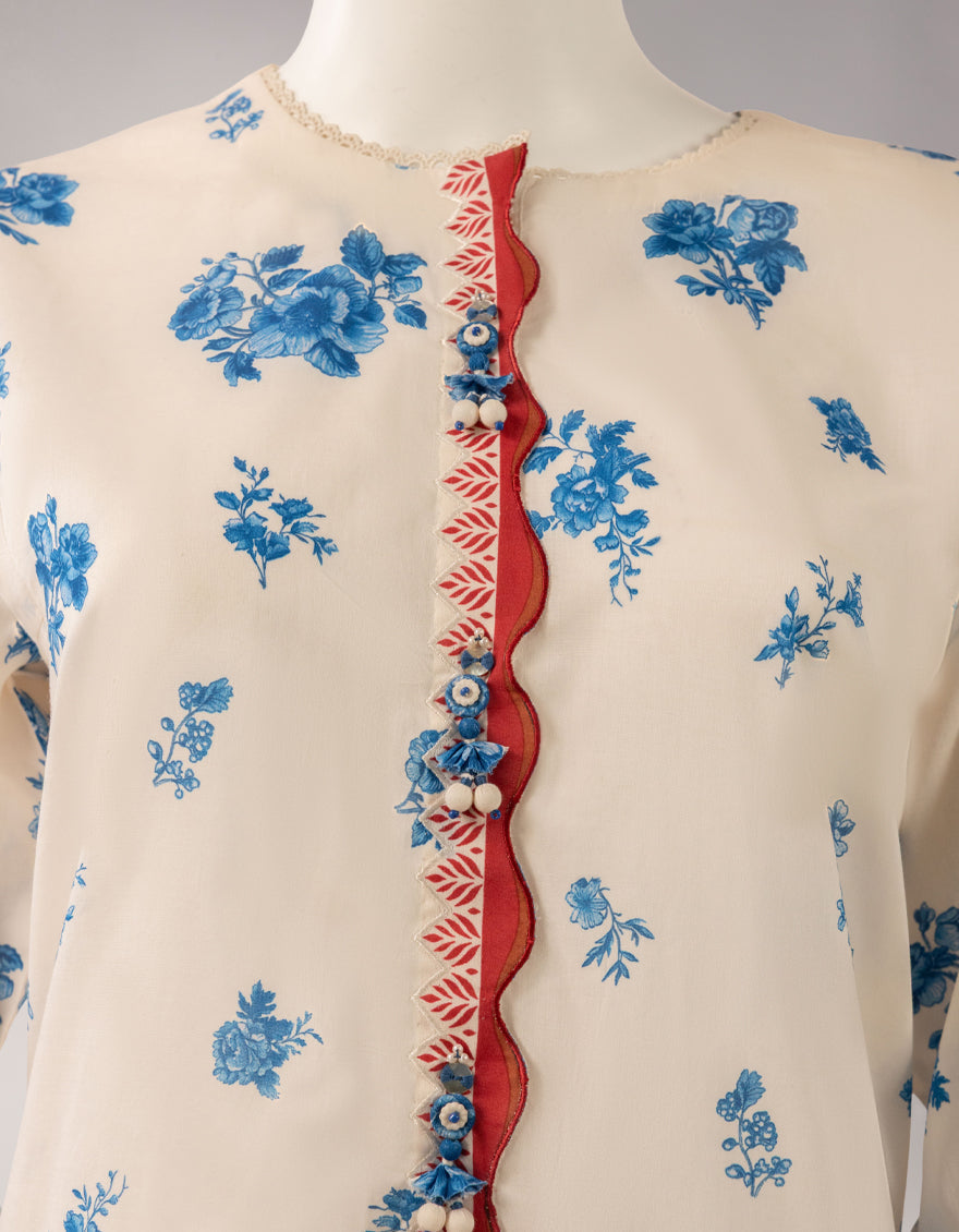 Lawn Multicolor Unstitched Suit - J. Junaid Jamshed