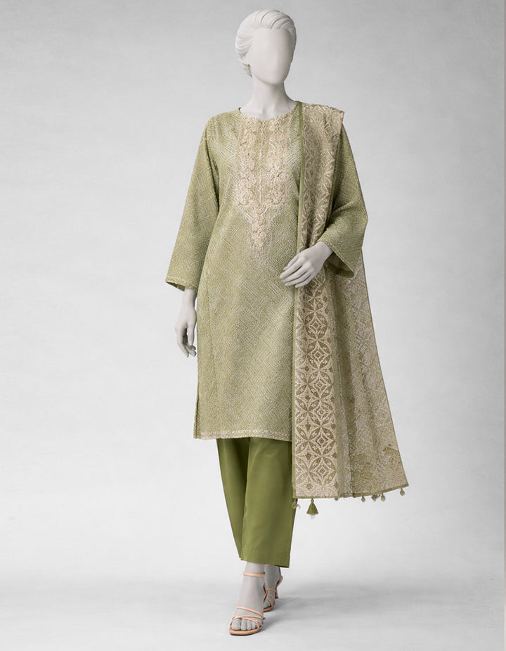 Lawn Multicolor Unstitched Suit - J. Junaid Jamshed