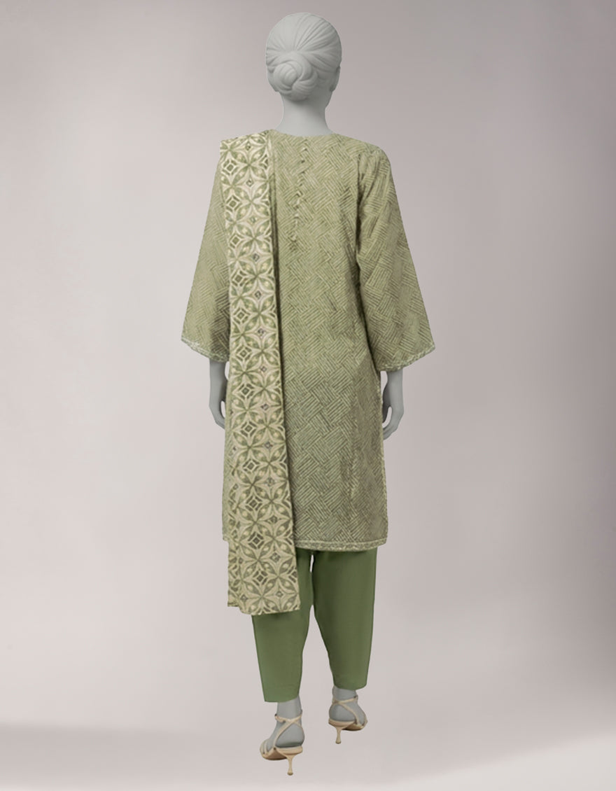 Lawn Multicolor Unstitched Suit - J. Junaid Jamshed