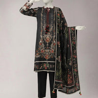Lawn Multicolor Unstitched Suit - J. Junaid Jamshed
