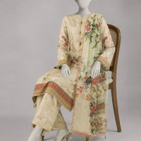 Lawn Multicolor Unstitched Suit - J. Junaid Jamshed