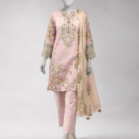 Lawn Multicolor Unstitched Suit - J. Junaid Jamshed