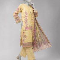 Lawn Multicolor Unstitched Suit - J. Junaid Jamshed
