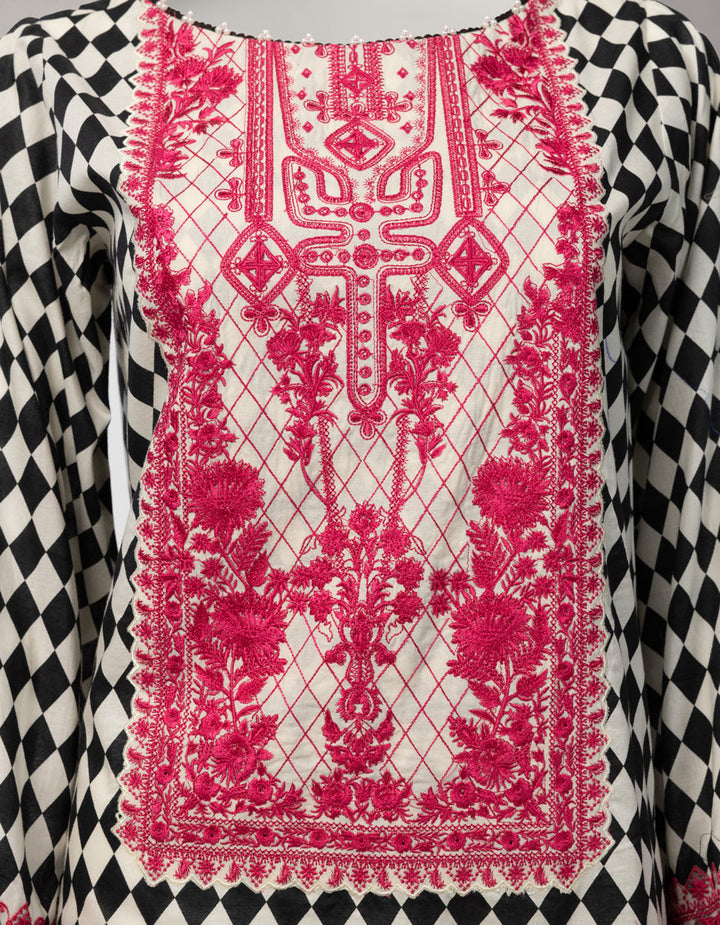 Lawn Multicolor Unstitched Suit - J. Junaid Jamshed