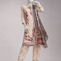 Lawn Multicolor Unstitched Suit - J. Junaid Jamshed